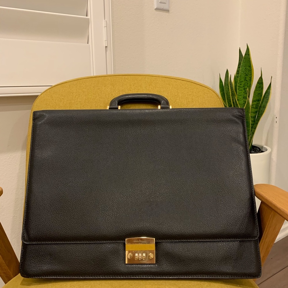 Salvatore Ferragamo briefcase calf skin leather